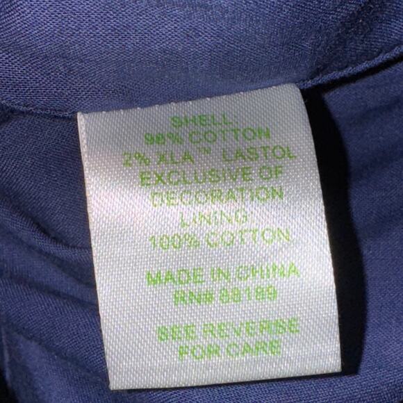 Lilly Pulitzer Bowen Strapless Dress Women 2 Navy Basket Weave Coral Embroidered - Picture 6 of 7